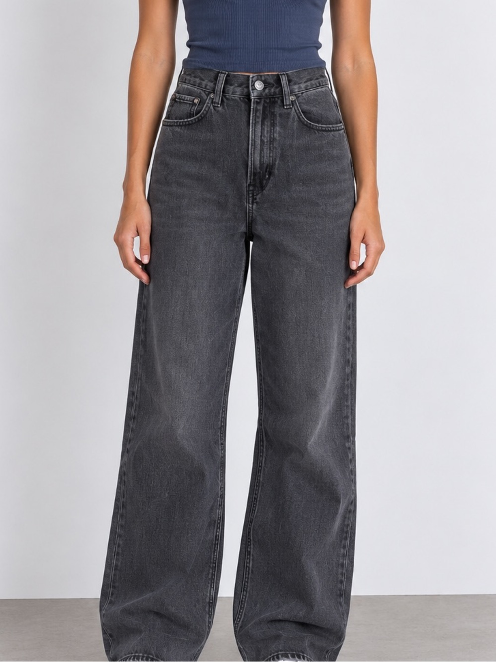 American Eagle Curvy Super High Rise Baggy Wide Leg Jeans 4
